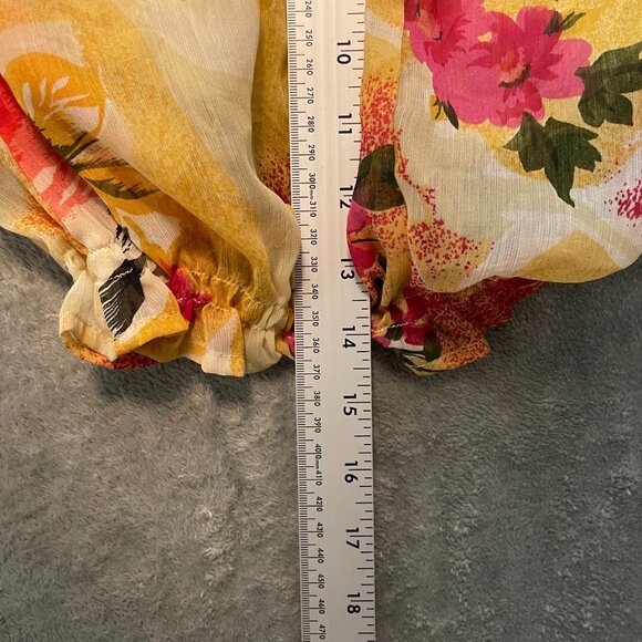 TRAMP Women Y2K Silk Colorful Floral Halter Neck Relaxed Fit Tank Top L - Picture 8 of 11